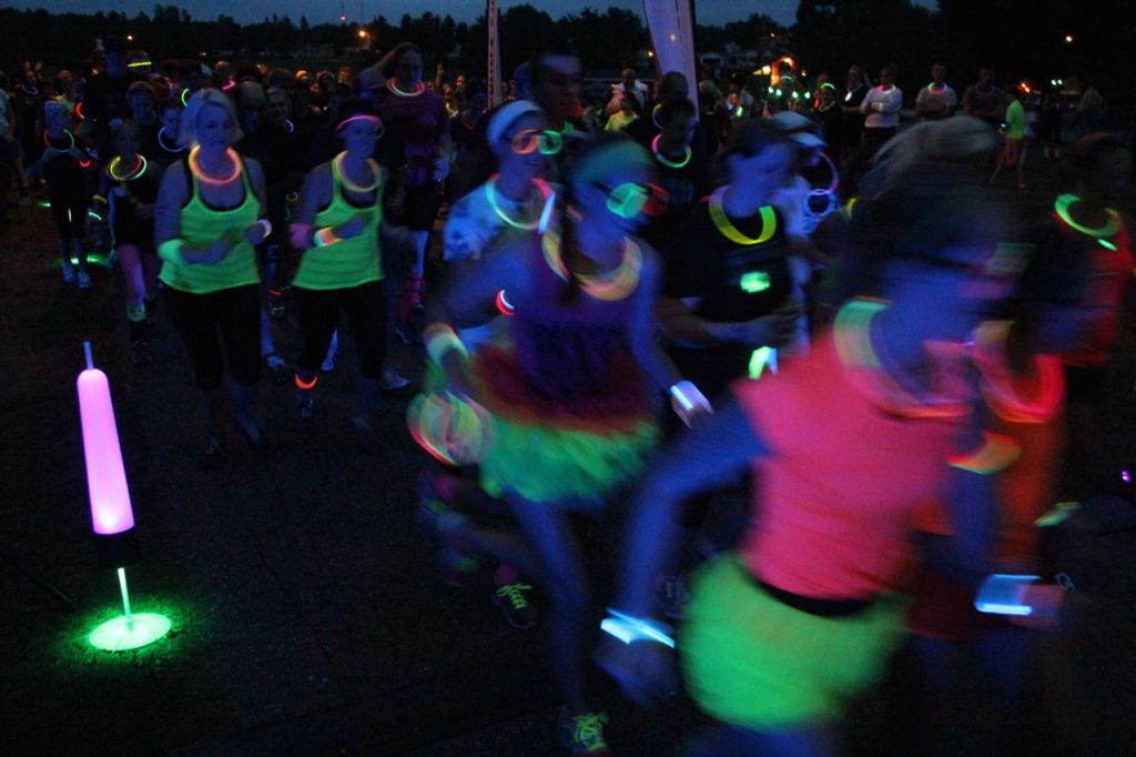 neon run lights and gear for glow runs